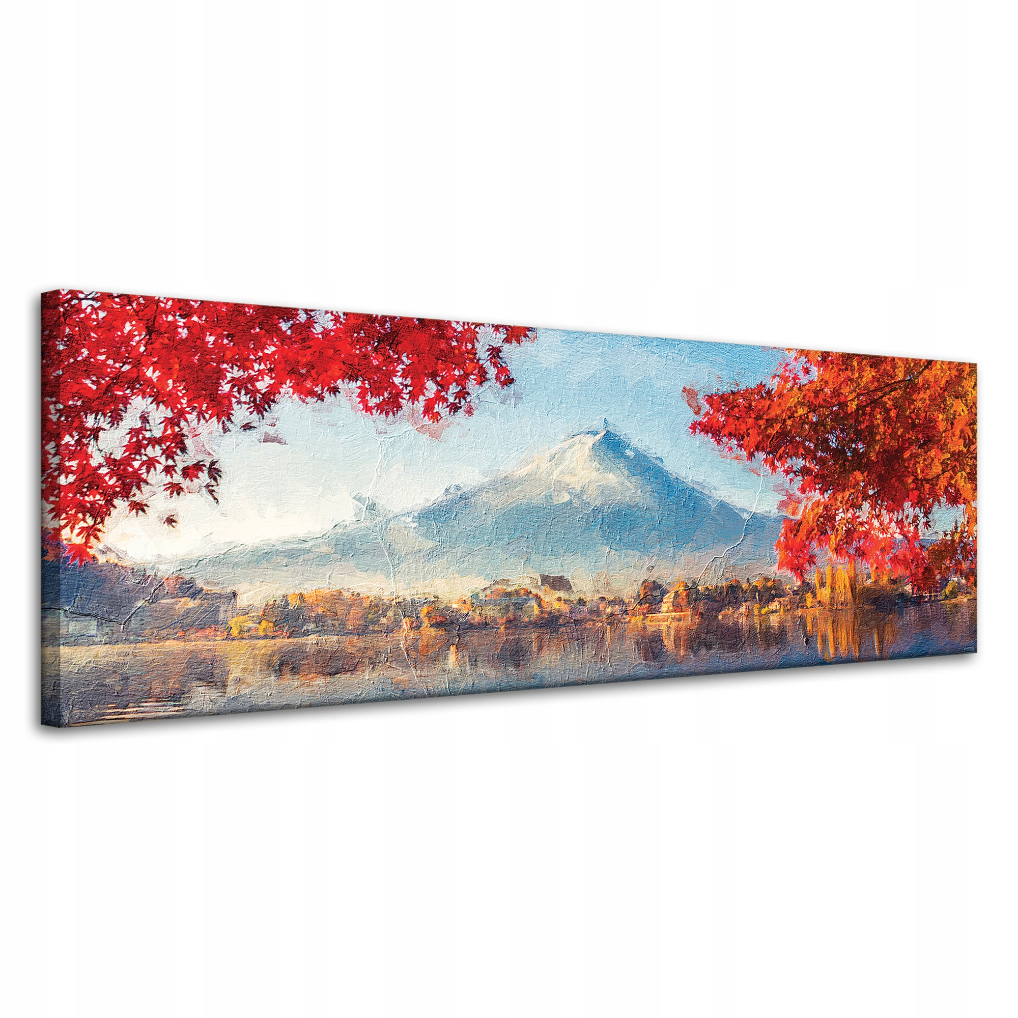 Obraz na plátně Barevné listy Městečko Hora Voda 120x40 cm