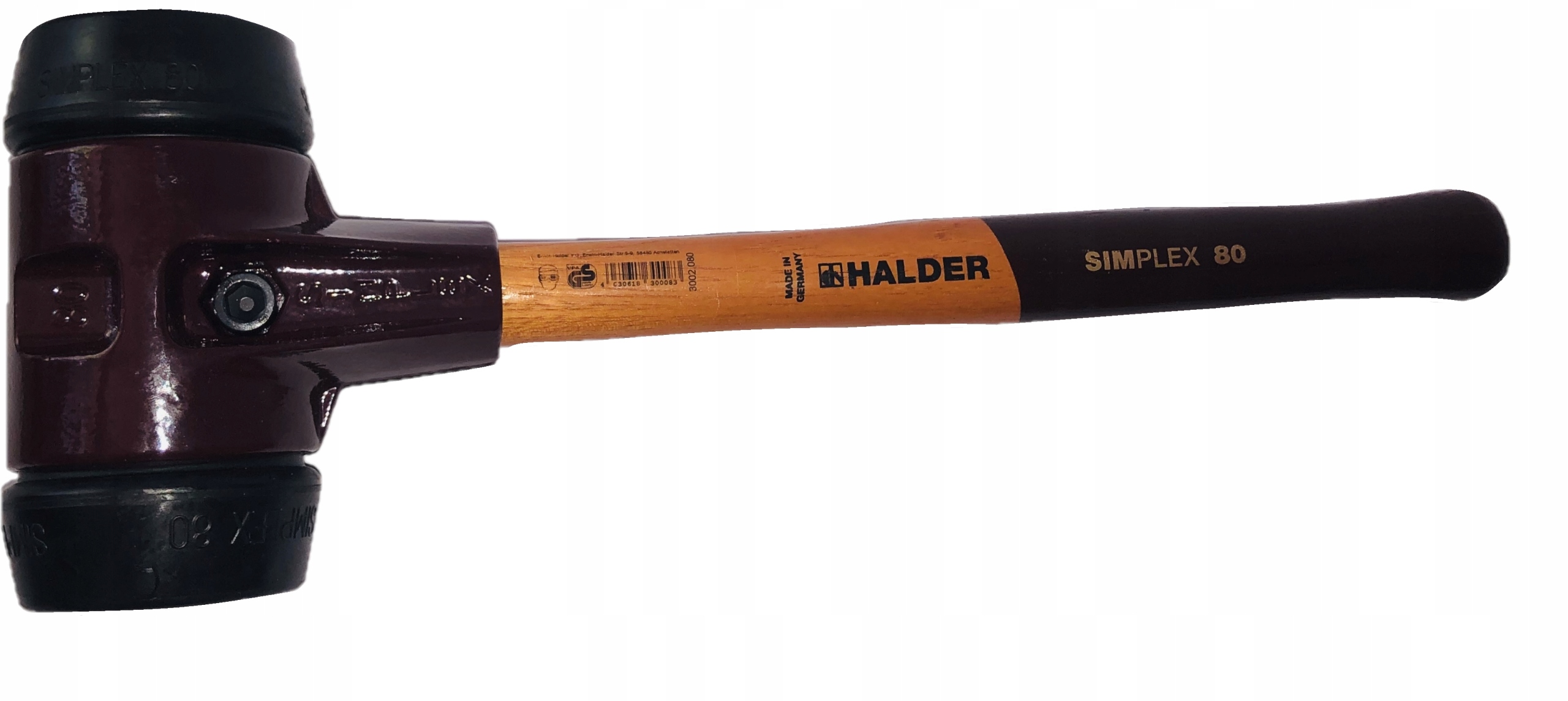 Młotek brukarski Halder obustronnie gładki 80 mm