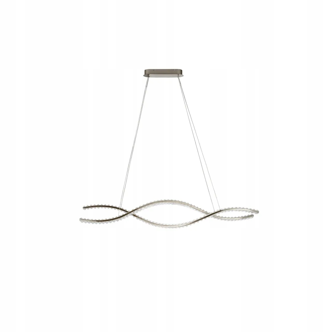 AZzardo Lampa wisząca chrom z wstążkami Led 68W glamour do salonu pilot