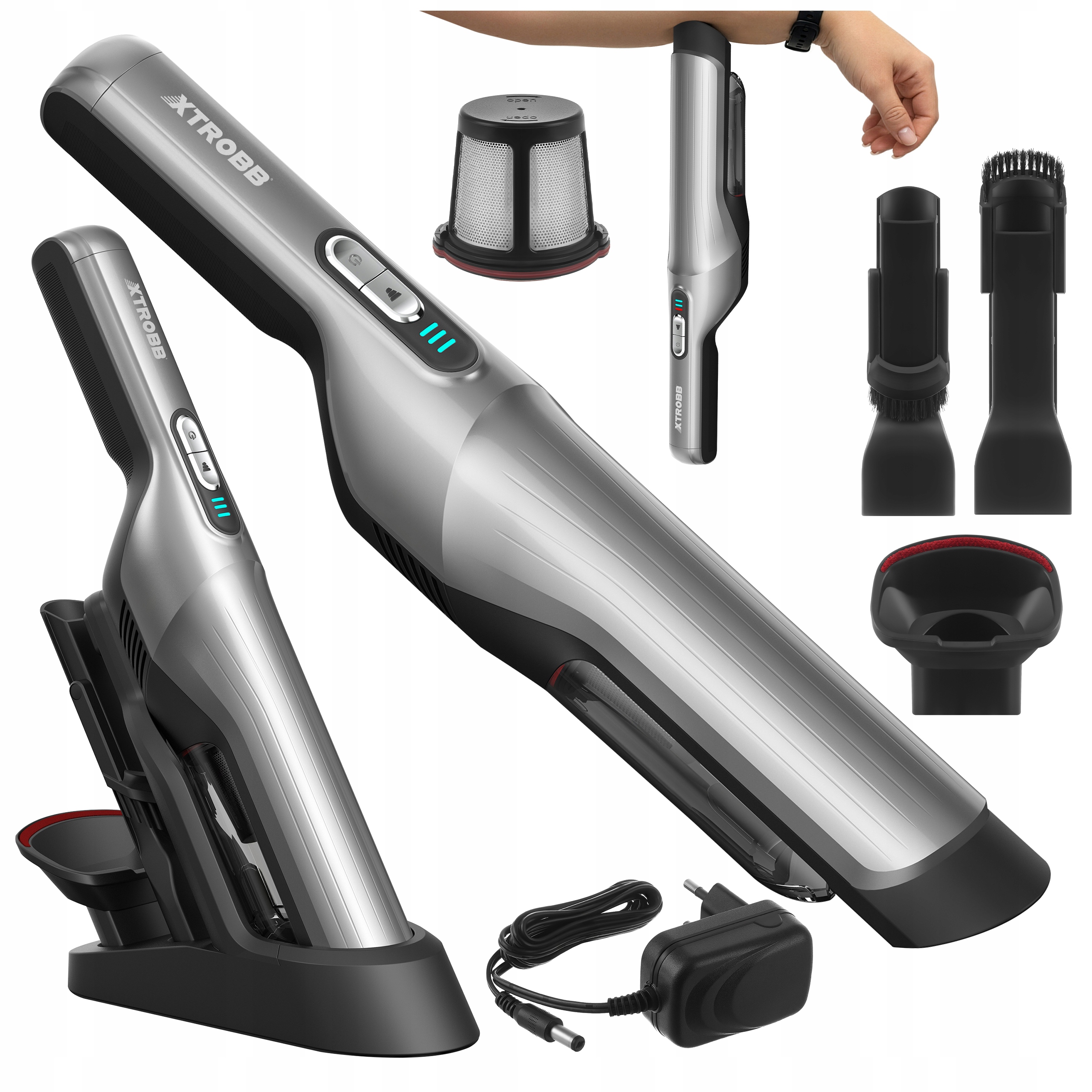 Vysavač do auta Bezdrátový Akumulátorový Hepa Silné sání