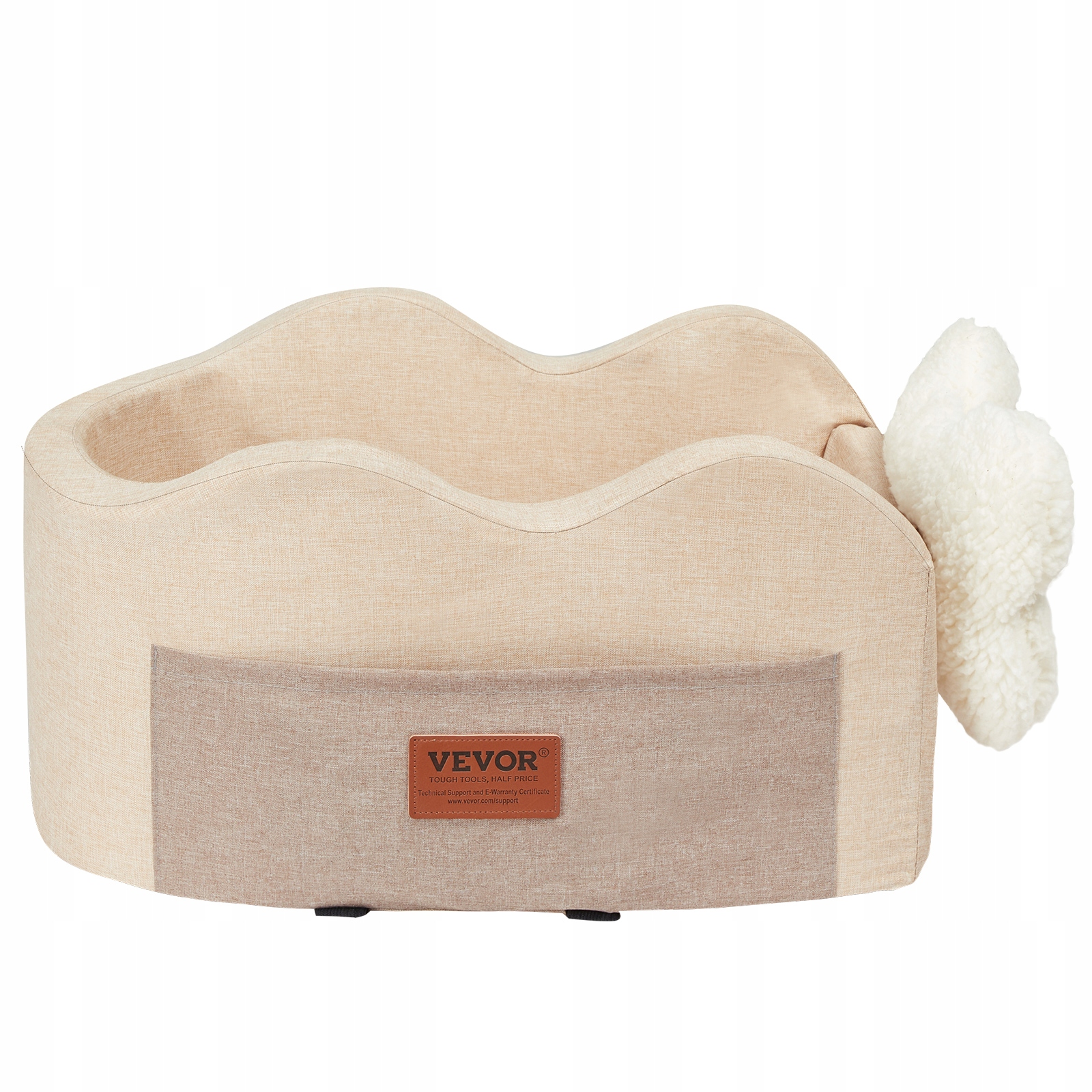 Levně Autosedačka pro psa světle hnědá, maximální nosnost 3,6 kg