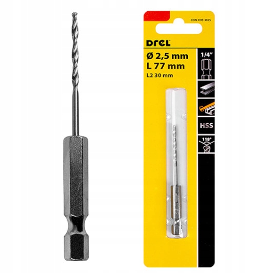 

Wiertło Do Wkrętarki Metalu Hex Quick Change 2.5mm