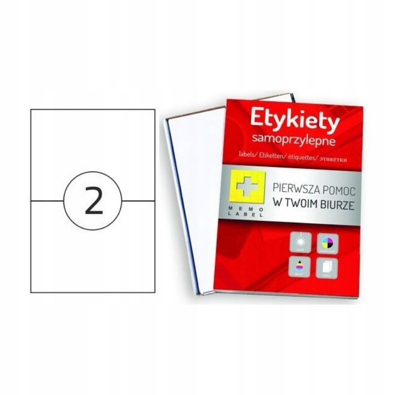 

Etykiety samoprzylepne A4 100 arkuszy 210 x 148 mm
