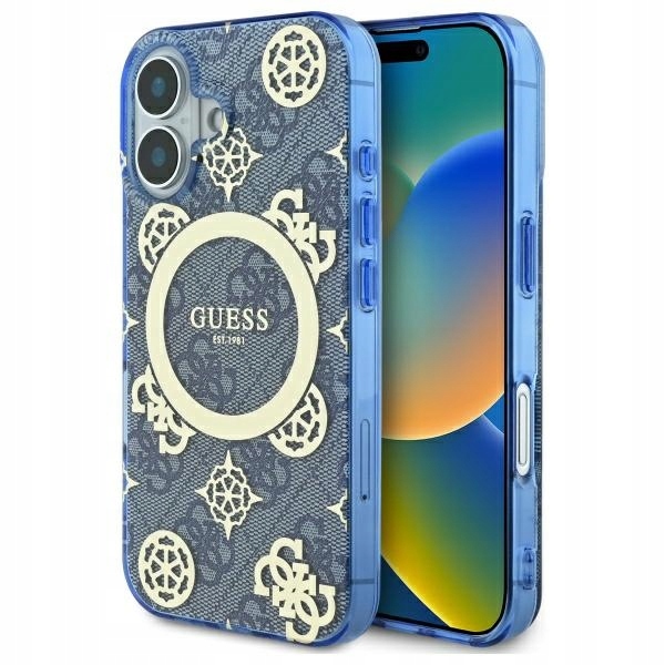 Guess GUHMP16SH4PYEEB iPhone 166.1" modrý/modrý hardcase IML Peony On 4G