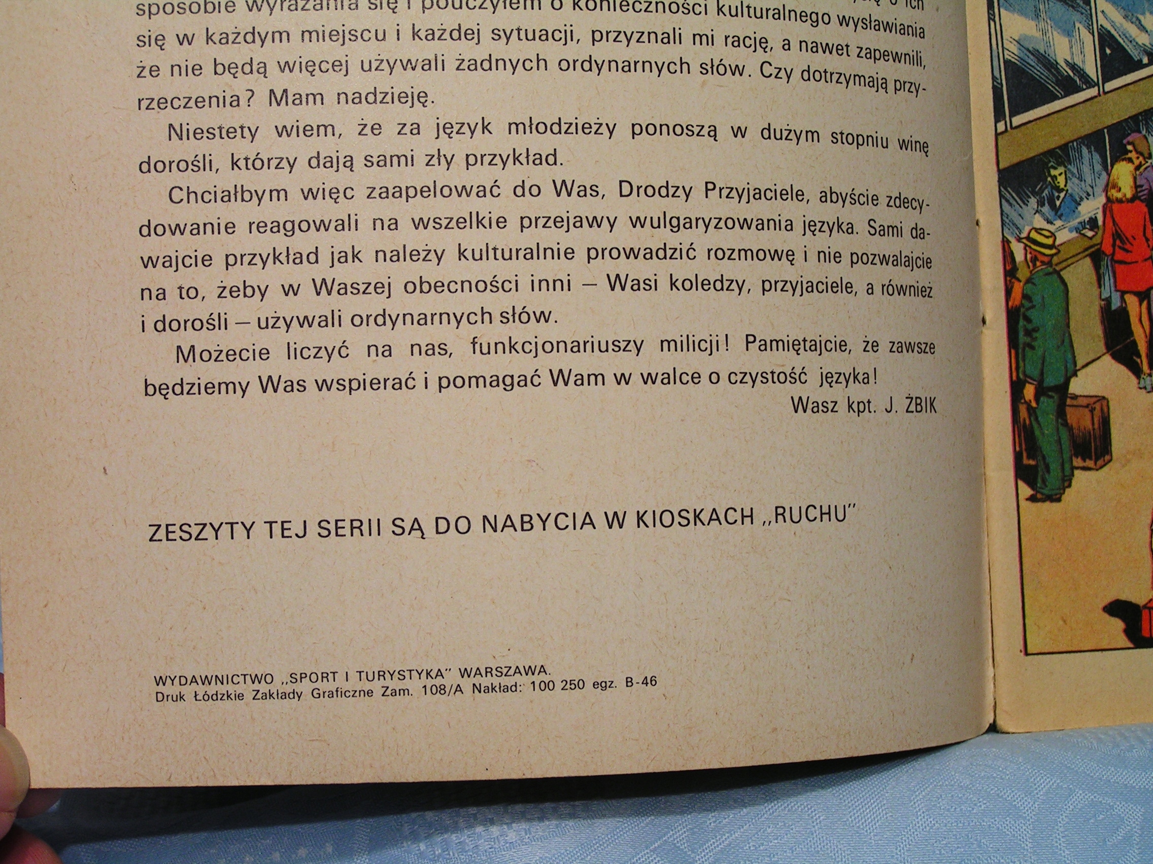 KOMIKS KAPITAN ŻBIK KRYPTONIM WALIZKA 1974 WYD. 1 STAN 7 ISBN 7896776689999