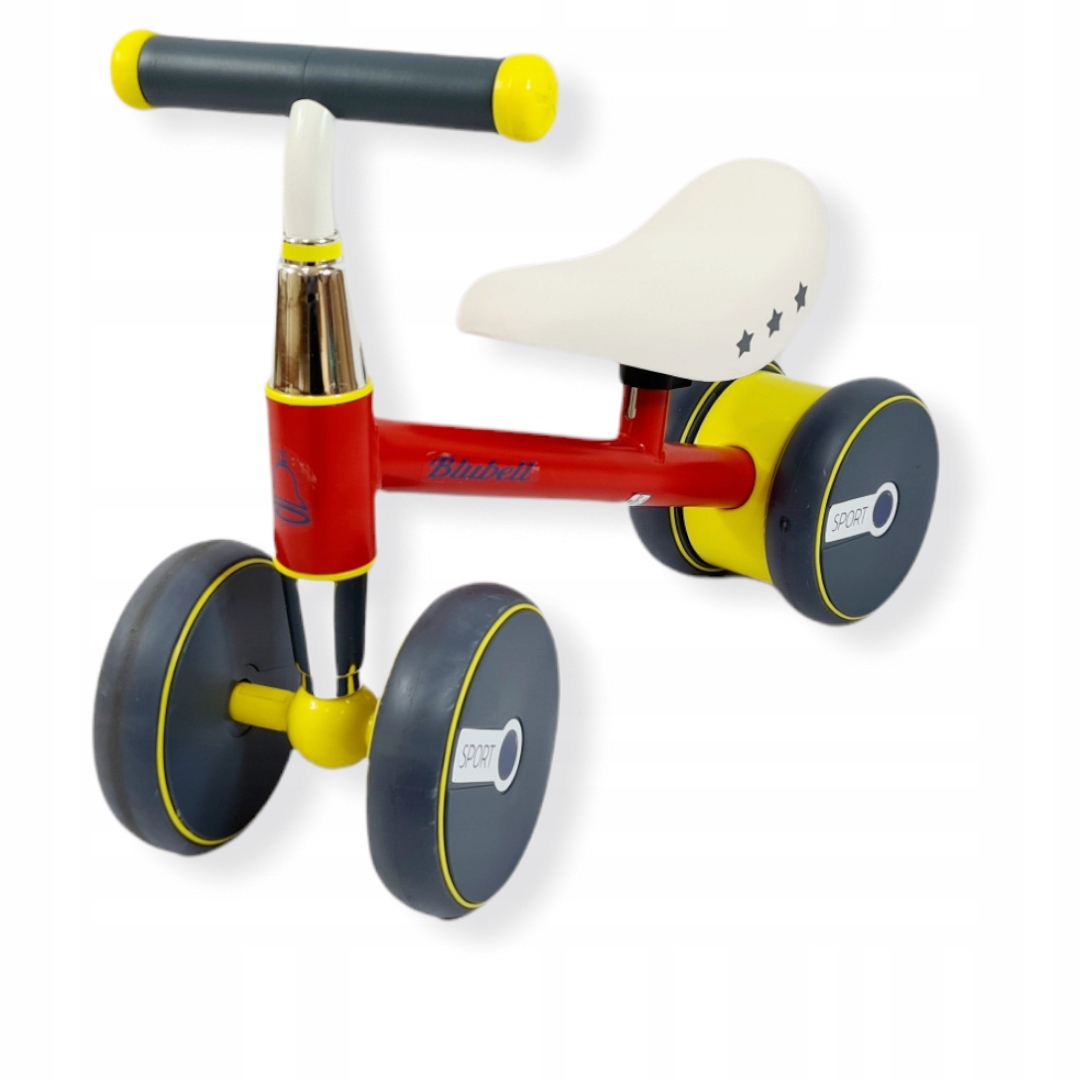 Jeździk pchacz rower lekki rowerek biegowy na roczek stalowy 1002 czerwony