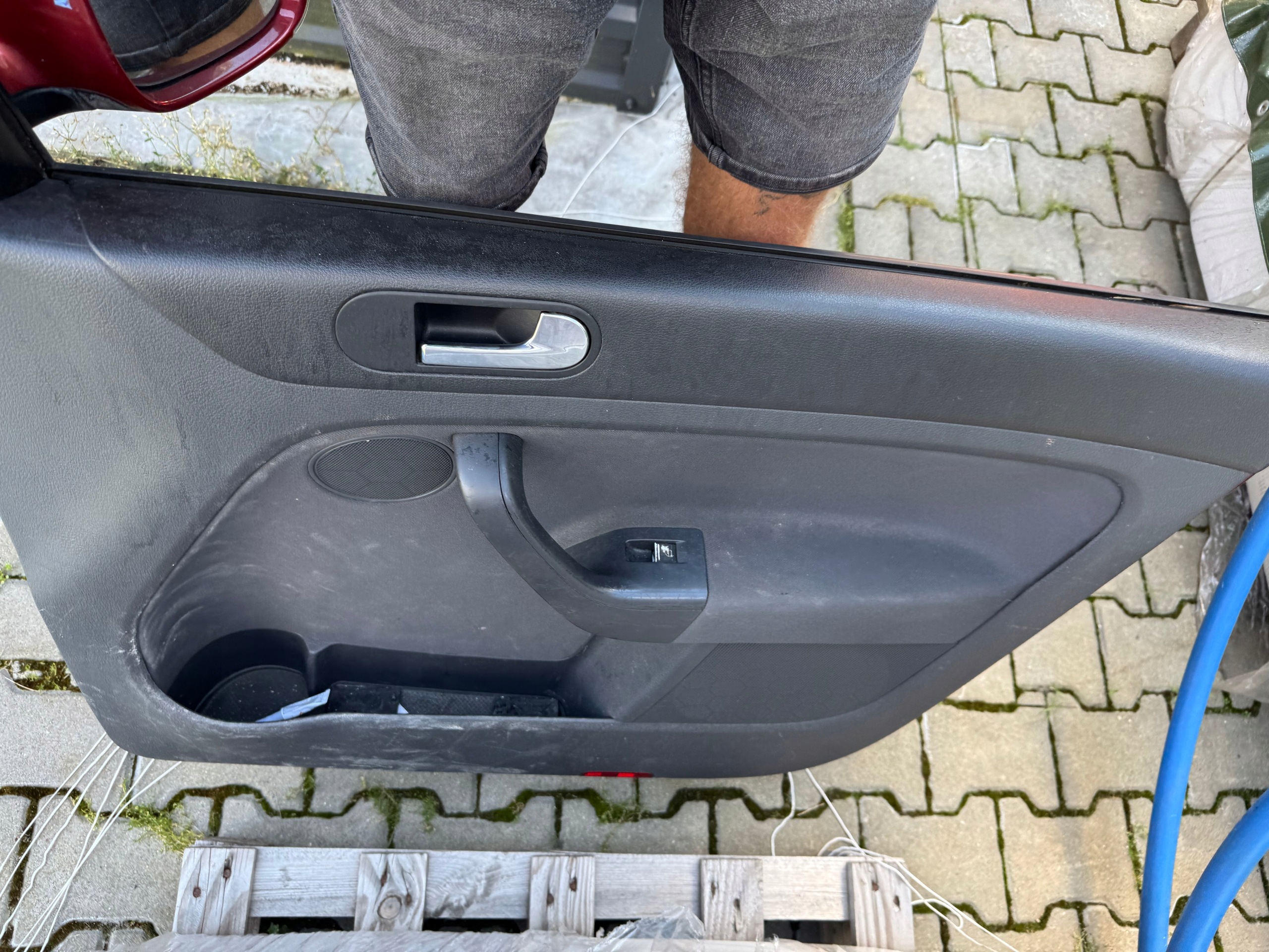 VW GOLF V PLUS Blende Abdeckung Tür rechts vorne Original Spiegel EU komplet