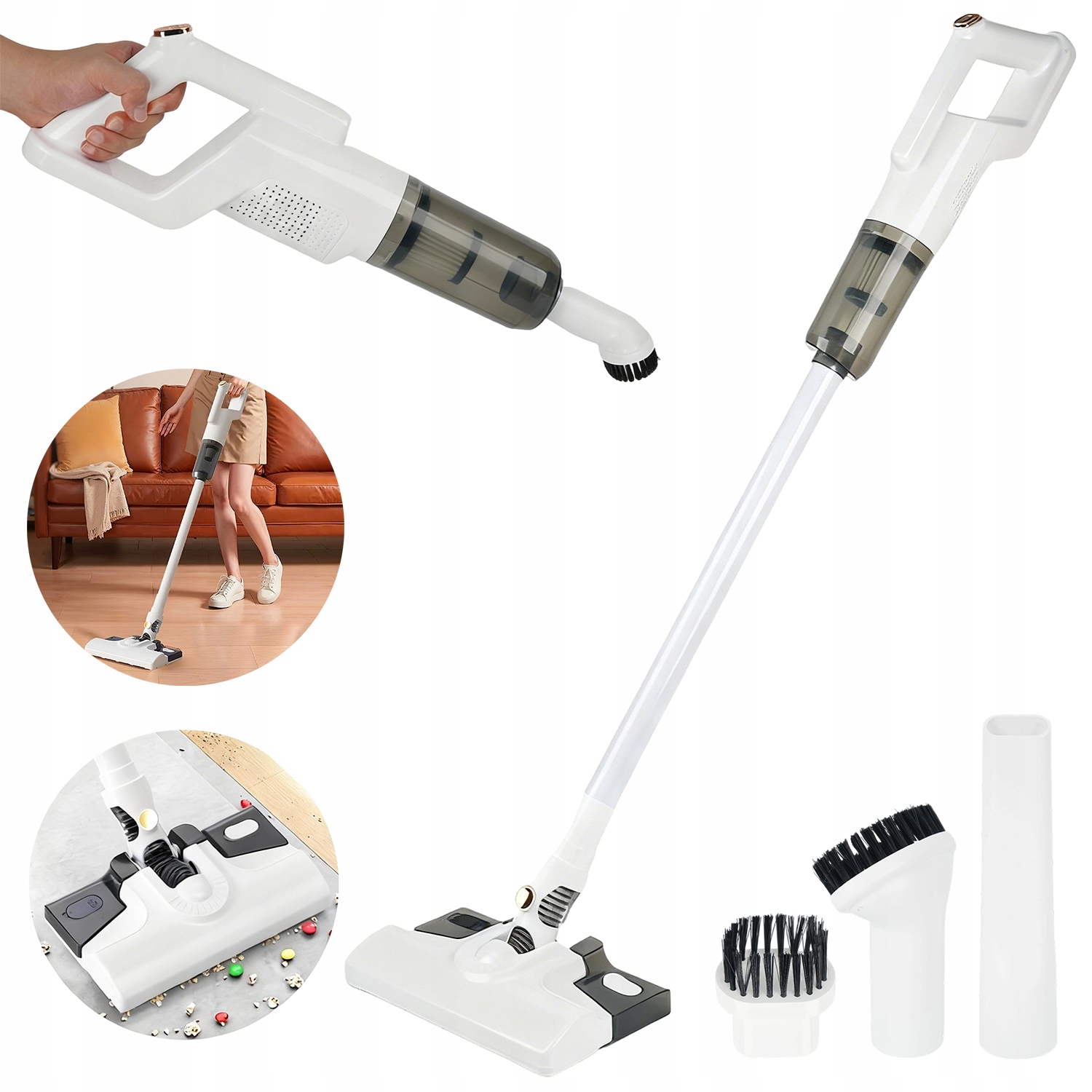 3w1 Odkurzacz Bezprzewodowy Pionowy, z Funkcją Mopowania, Odkurzacz Pionowy