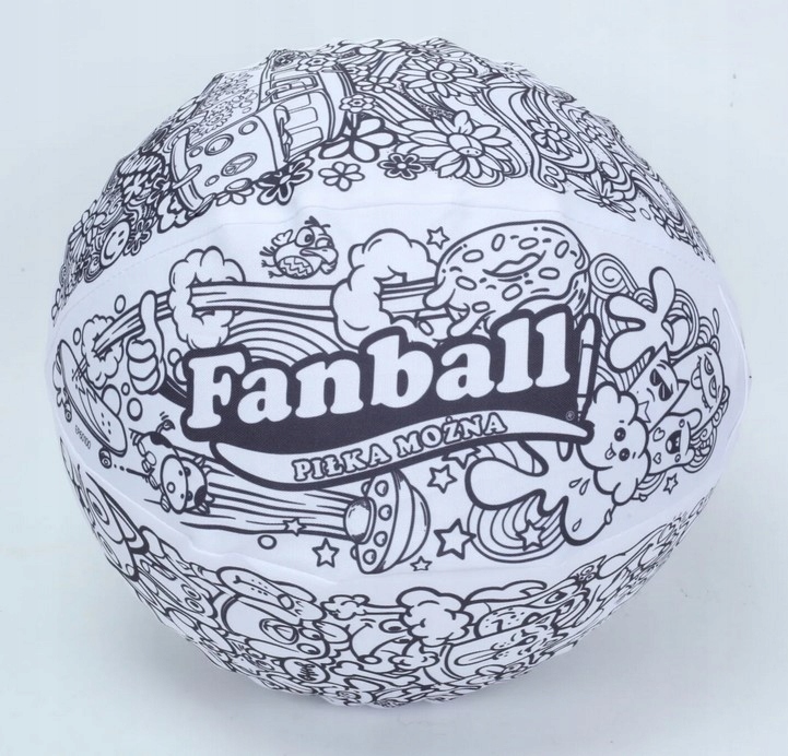PIŁKA KTÓRĄ MOŻNA WIĘCEJ FANBALL NADMUCHAJ POKOLORUJ RZUCAJ POMARAŃCZOWA Model koło
