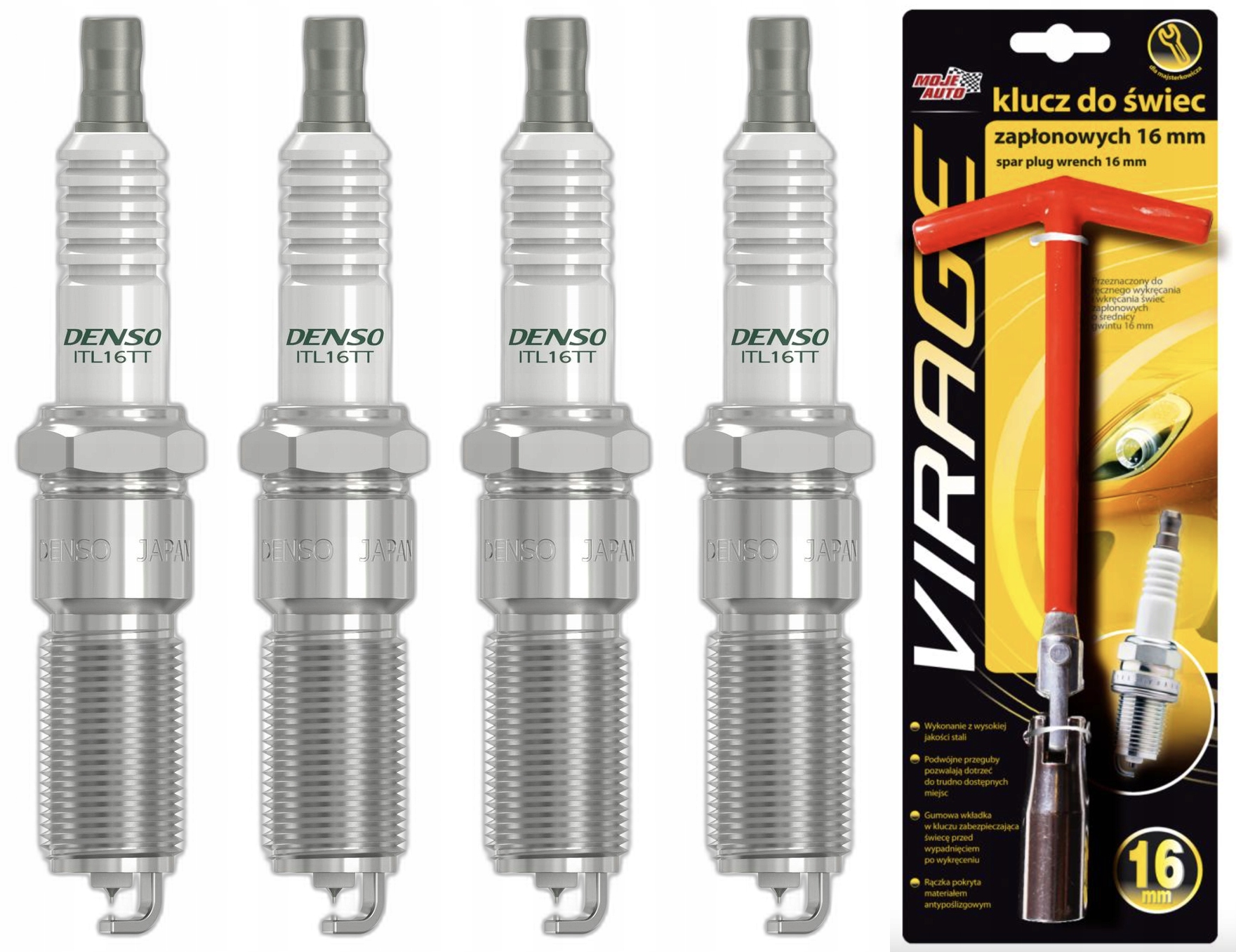 DENSO ITL16TT ŚWIECA ZAPŁONOWA + klucz do świec 16mm