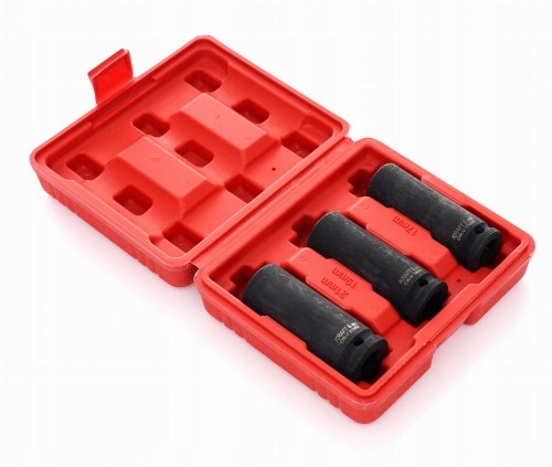 Nasadki Udarowe Zestaw Nasadek Udarowych 1/2" Rozmiar 17-19-21MM Długośc 78
