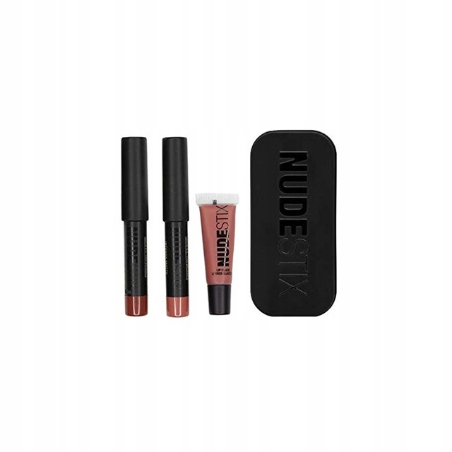 Nudestix Sada Na Líčení Rtů 3 Piece Mini Lip Set Ořezávátko