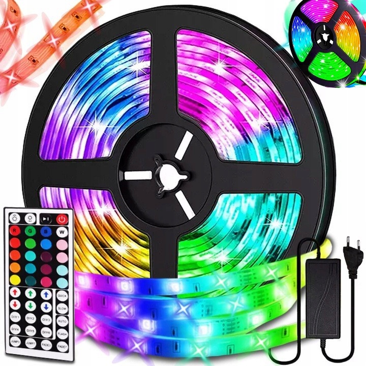 

Taśma Led 5050 Kolorowa Wodoodporna Rgb 5M Pilot