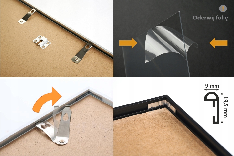 Ramka PCV 70x100 biała (RA19) Wysokość produktu 100 cm