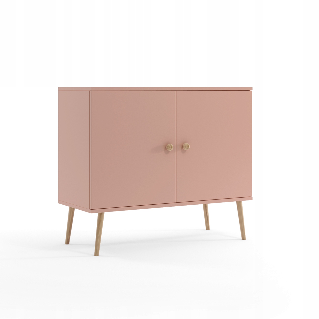 Komoda Skandynawska wysokie nóżki - RÓŻ NATURALNY