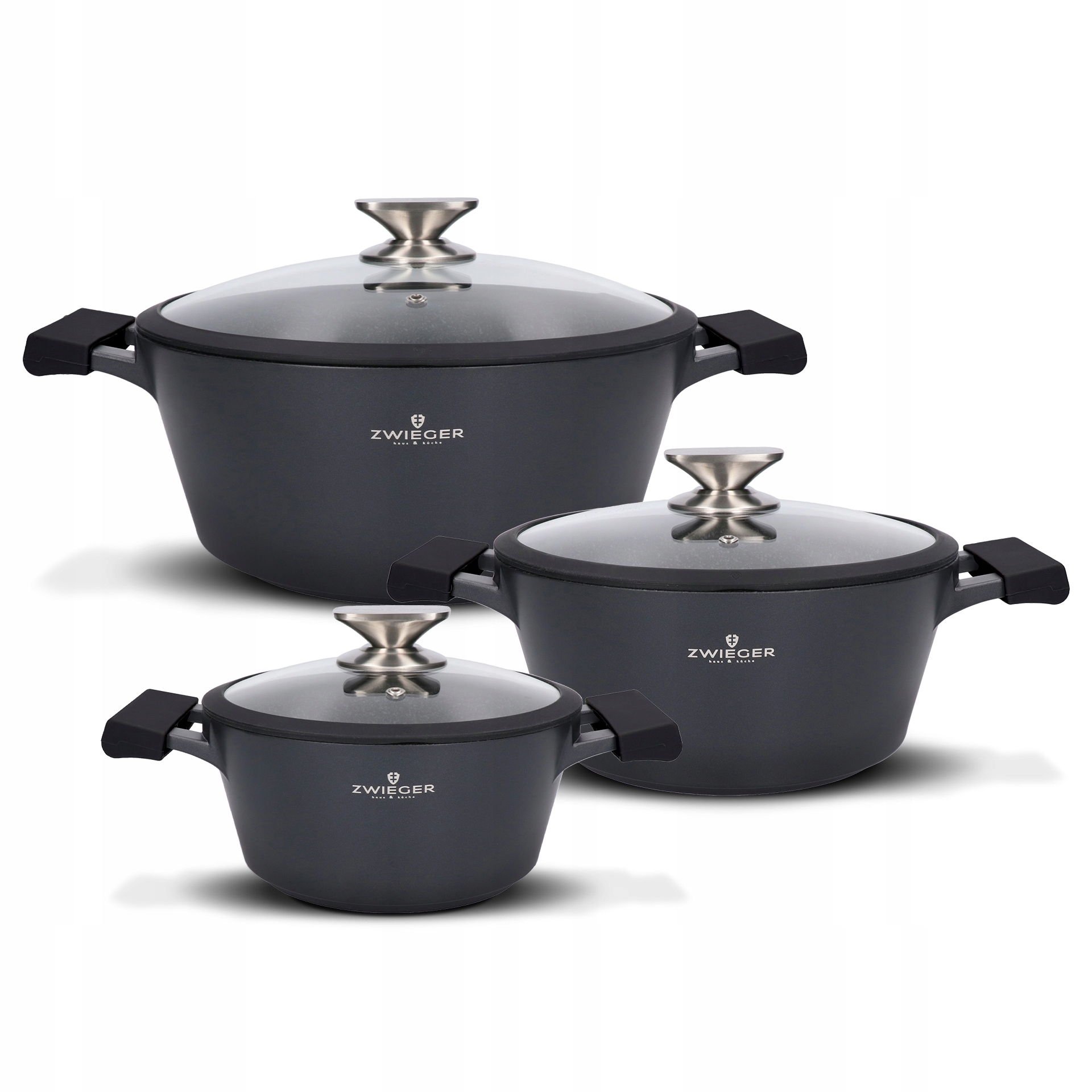 

Zwieger Black Stone Zestaw Garnków 6 El