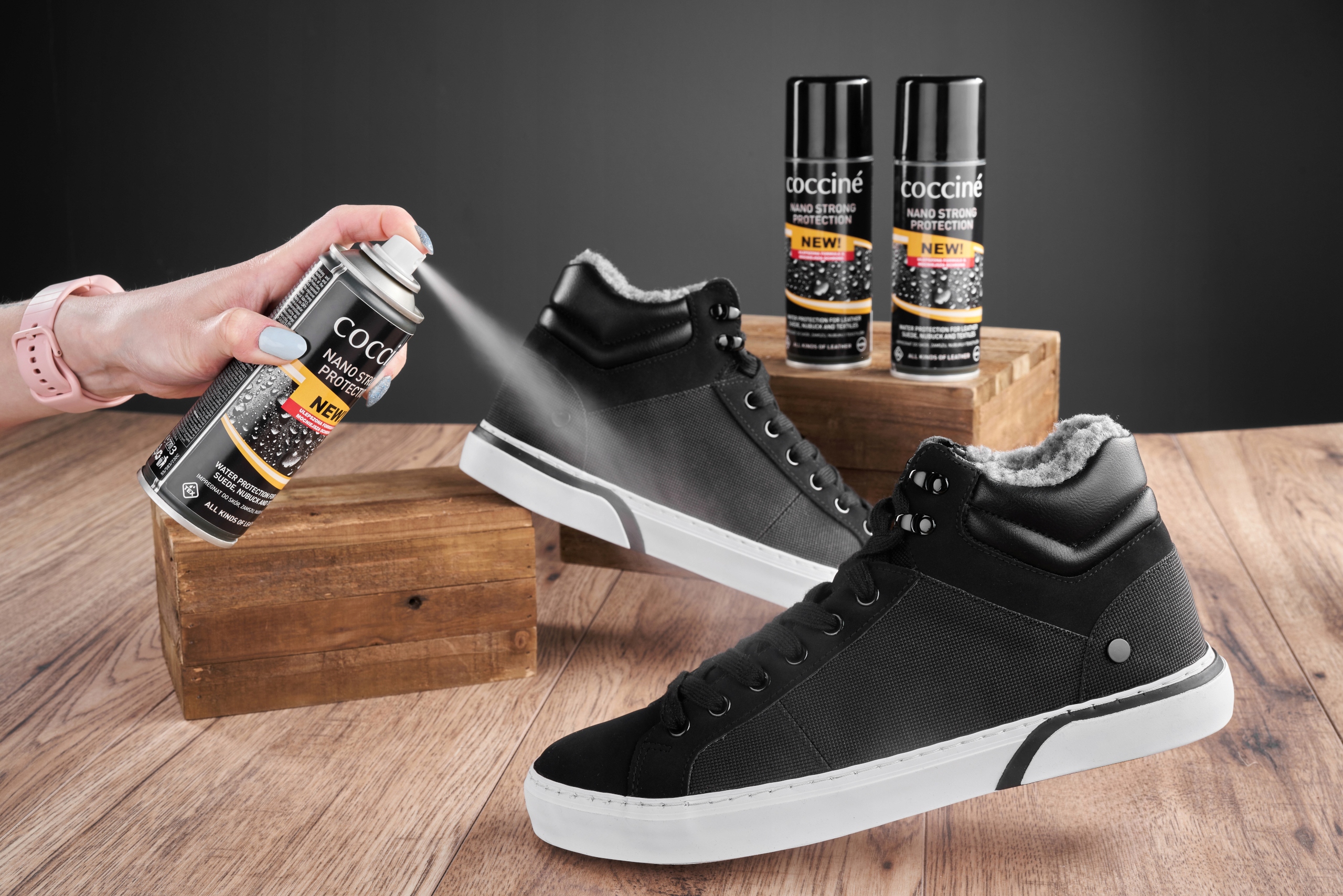 5x Wodoodporny Impregnat do Butów Nano Protector Strong Coccine 230 ml Kod producenta 55/583/230C