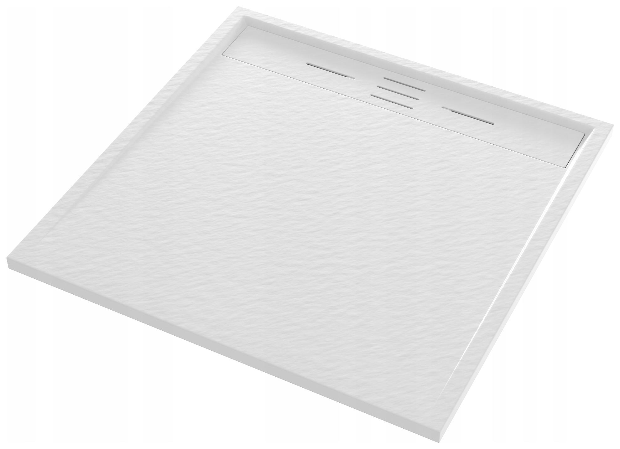 Čtvercová Sprchová Vanička 90 x 90 CM Bílá Kompozit Viva