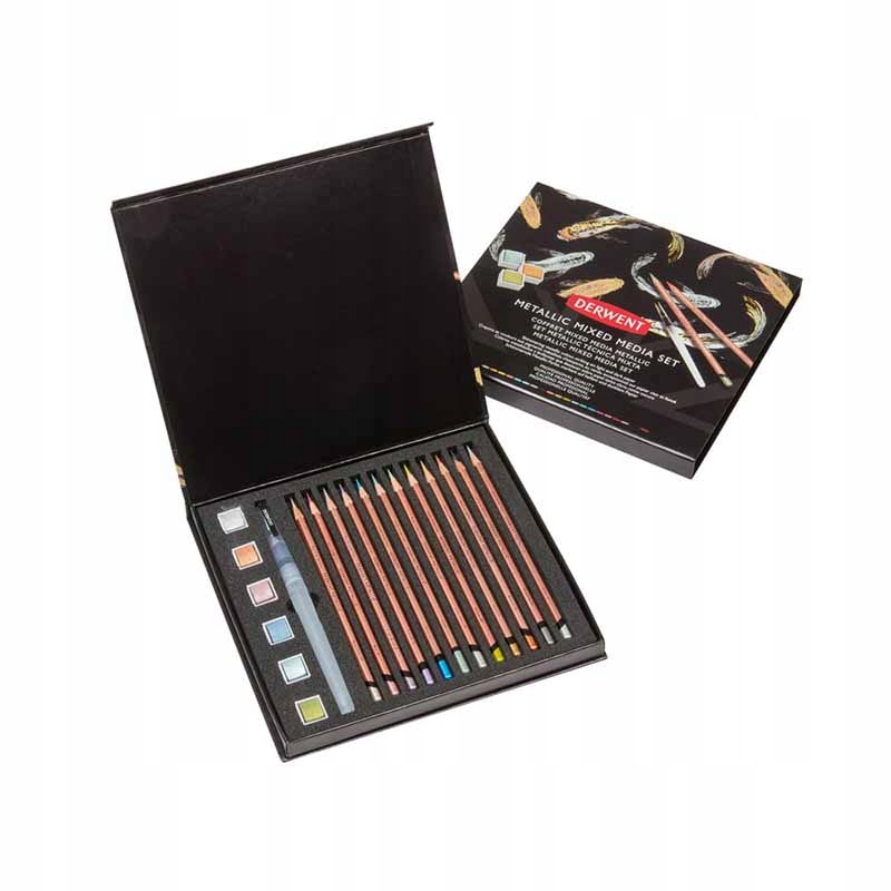 Umělecká sada Derwent 20 ks Metallic Paint and Pencils jako dárek