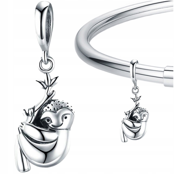 CHARMS srebro 925 LENIWIEC zawieszka koralik beads srebrny prezent