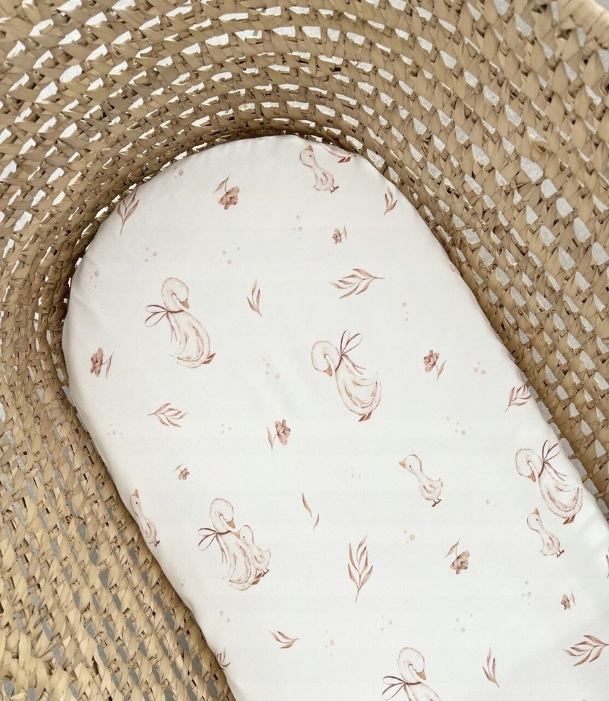 PRZEŚCIERADŁO BAWEŁNA GONDOLA KOSZ MAMA GĄSKA