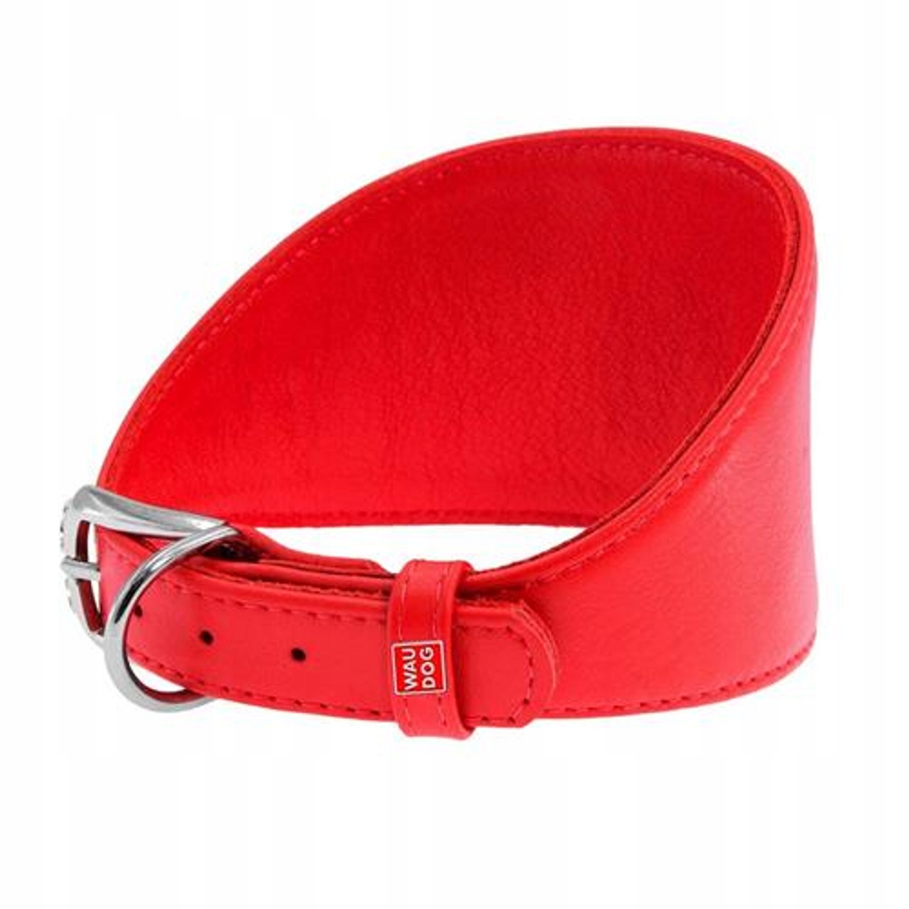 Levně Obojek pro psa na sponu WauDog Glamour pro chrty, kůže Červená