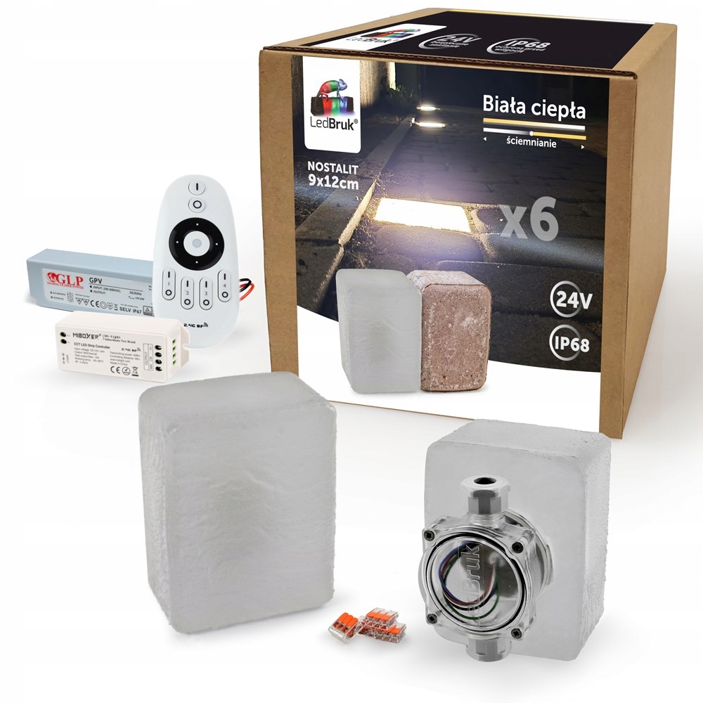 6x Kostka Brukowa LED LedBruk 24V 9X12cm BC 3100K
