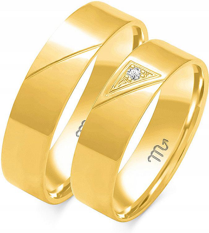 Zlaté prsteny s gravírováním zirkony 585, 32 33 34, elegantní model, dárek