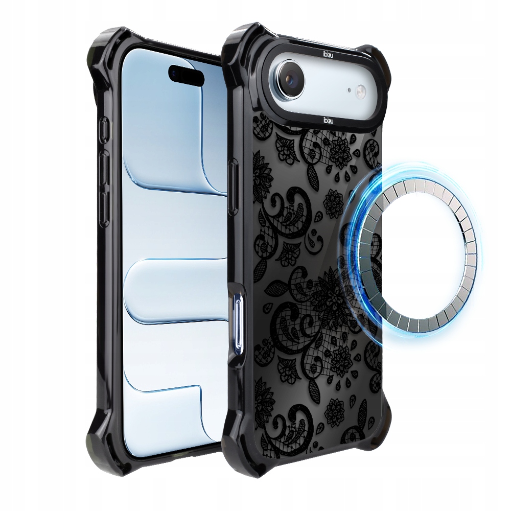 Pouzdro pro iPhone Air Ibizu DropGuard Ultra s MagSafe, krajková černá