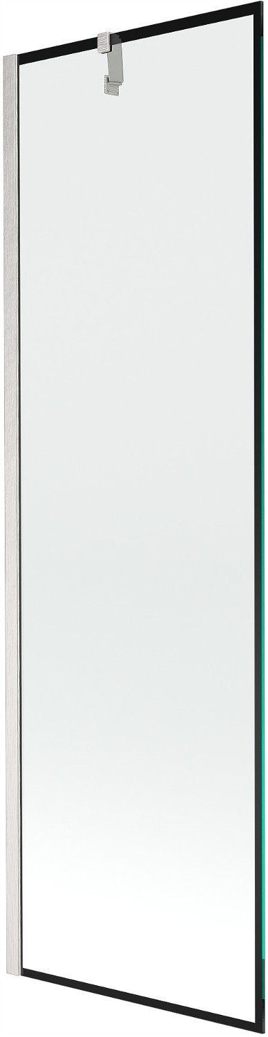 Mexen Next vanová zástěna 1-křídlová 60 x 150 cm, černý vzor, kartáčovaný n