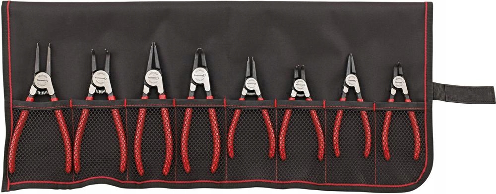 Sada kleští na pojistné kroužky, 8 dílů