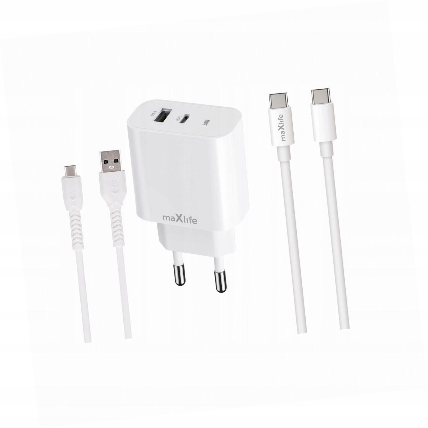 Szybka ładowarka 30W 2 wejścia z dwoma kablami Usb-c do Huawei P30 Lite
