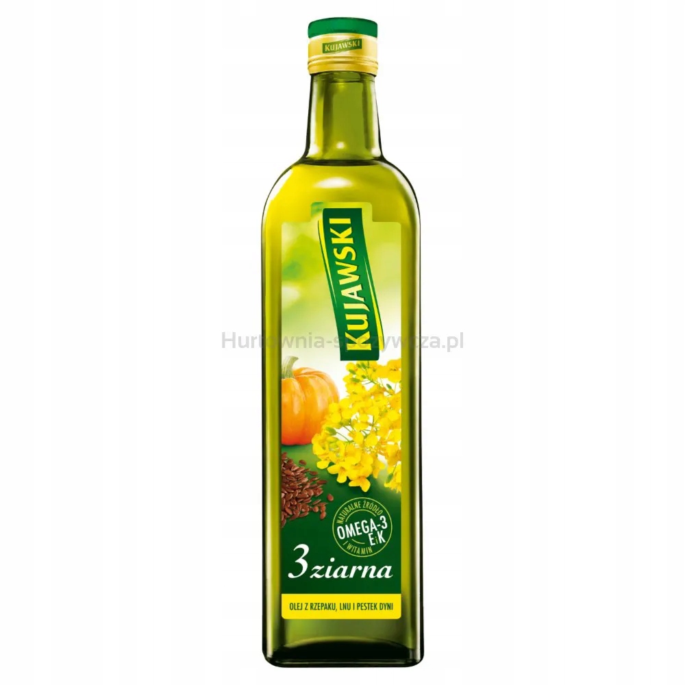 Kujawski 3 Zrna Olej z řepky a dýňových semínek 750 ml