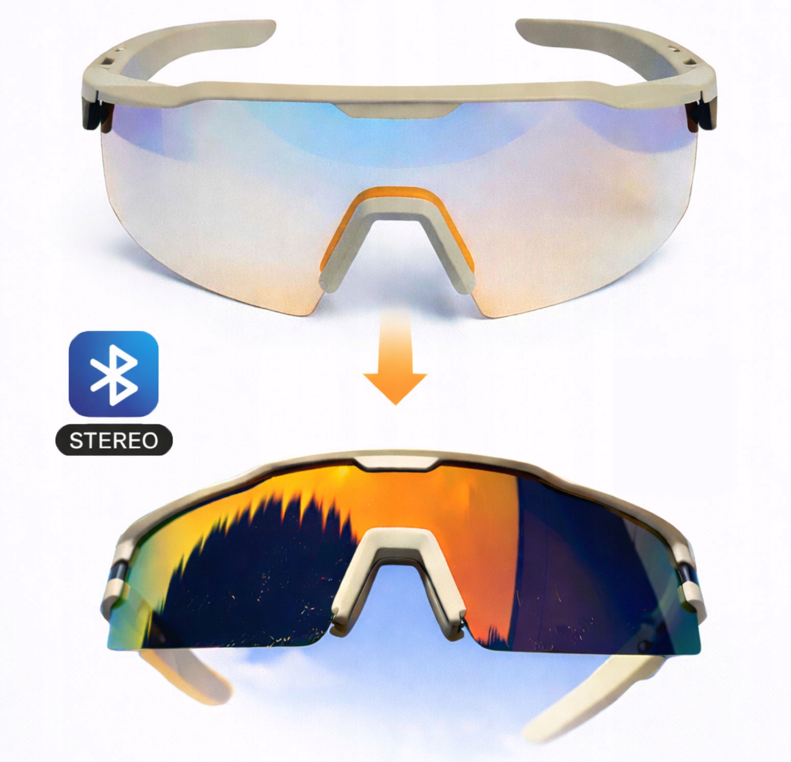 Okulary fotochromowe rowerowe słuchawki Bluetooth Shanren CG300