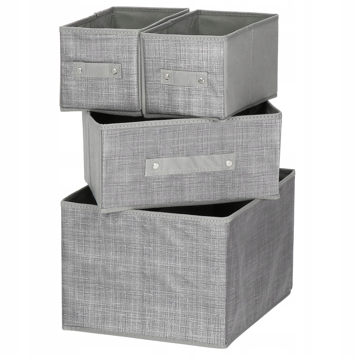 

Organizery Zestaw 4 Szt. Wkładów Szare Pojemniki