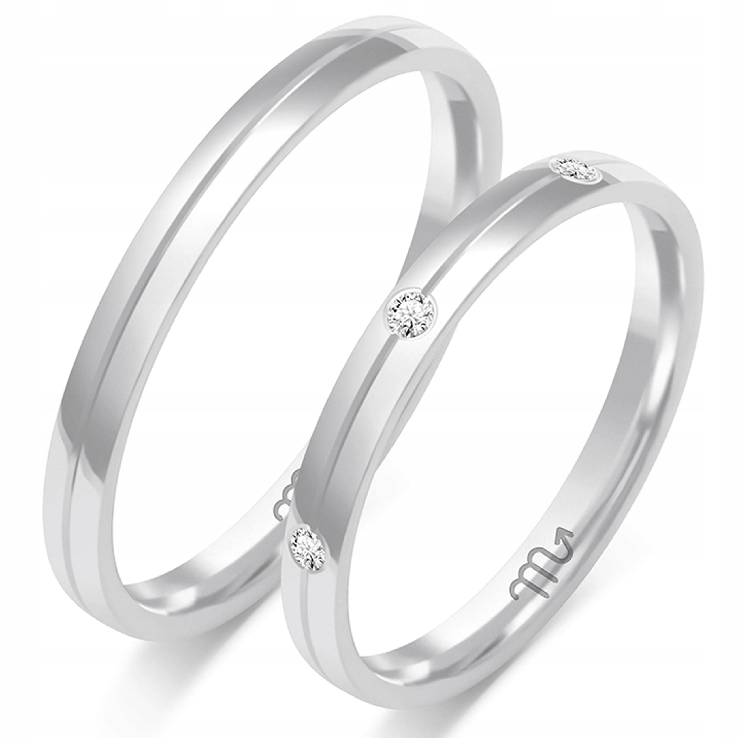 Zlatý snubní prsten bílý 585 snubní prsteny svatba Velikost 18 nadčasová