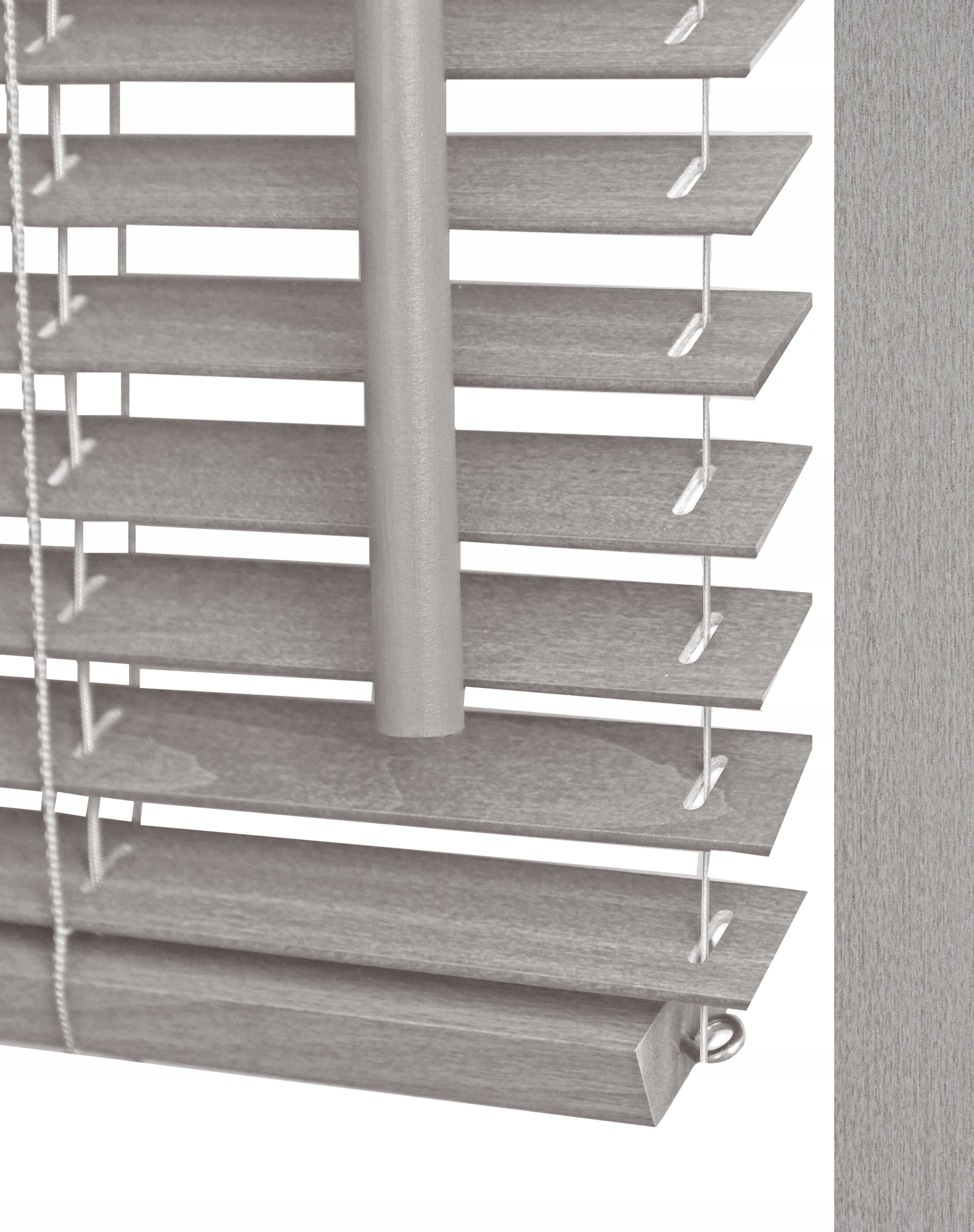 

Żaluzje Jasny Szary Drewniane 25MM 30x40