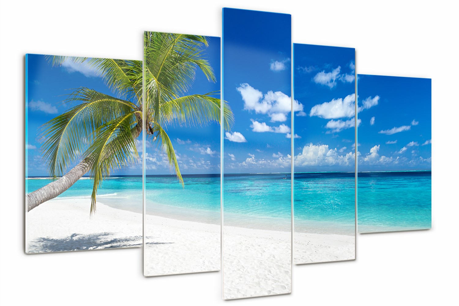 

Obraz szklany tryptyk na ścianę Tropikalna plaża