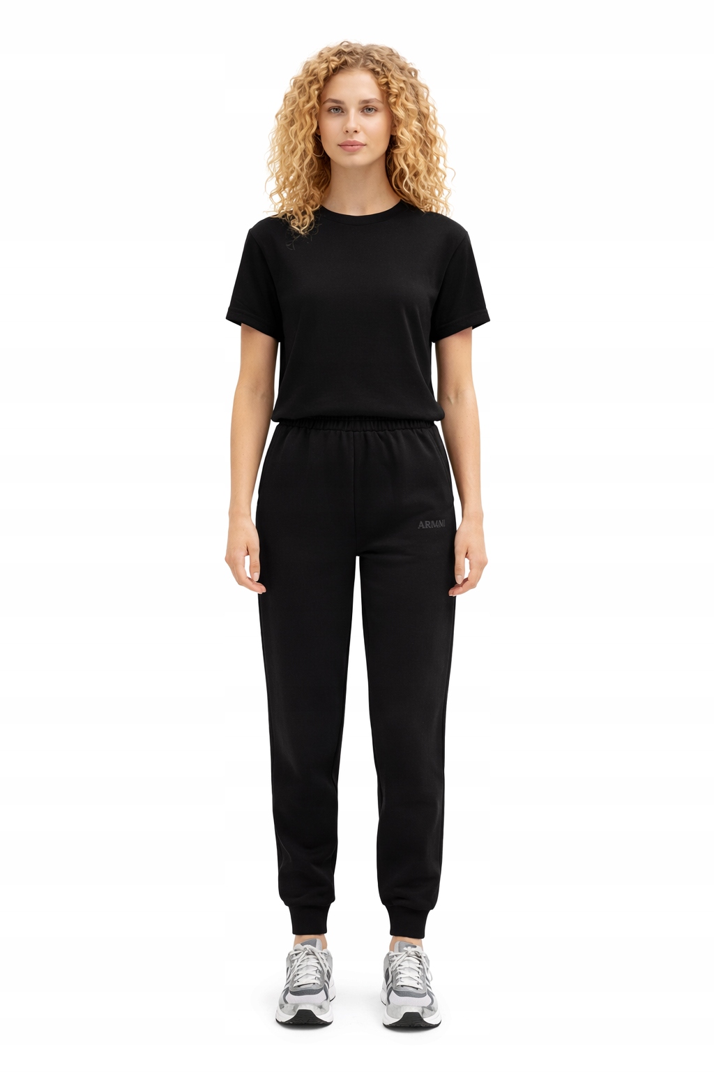 Armani Exchange Černé Tepláky S Vysokým Pasem A I3C
