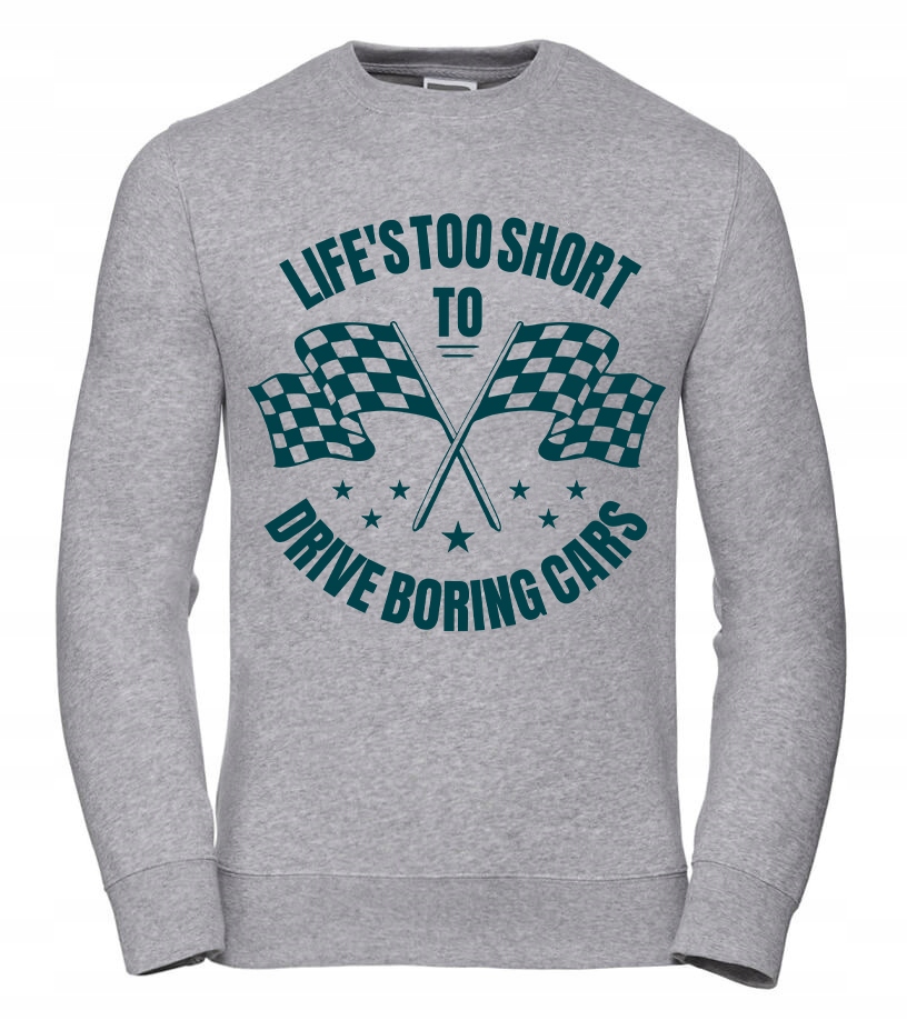 Pánská Mikina Life Is Too Short To Drive Boring Cars M Šedá pro muže
