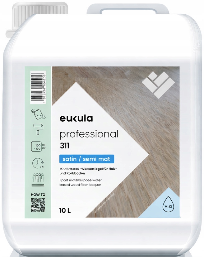 Eukula Professional 311 Satin 10L polomatný lak na dřevo