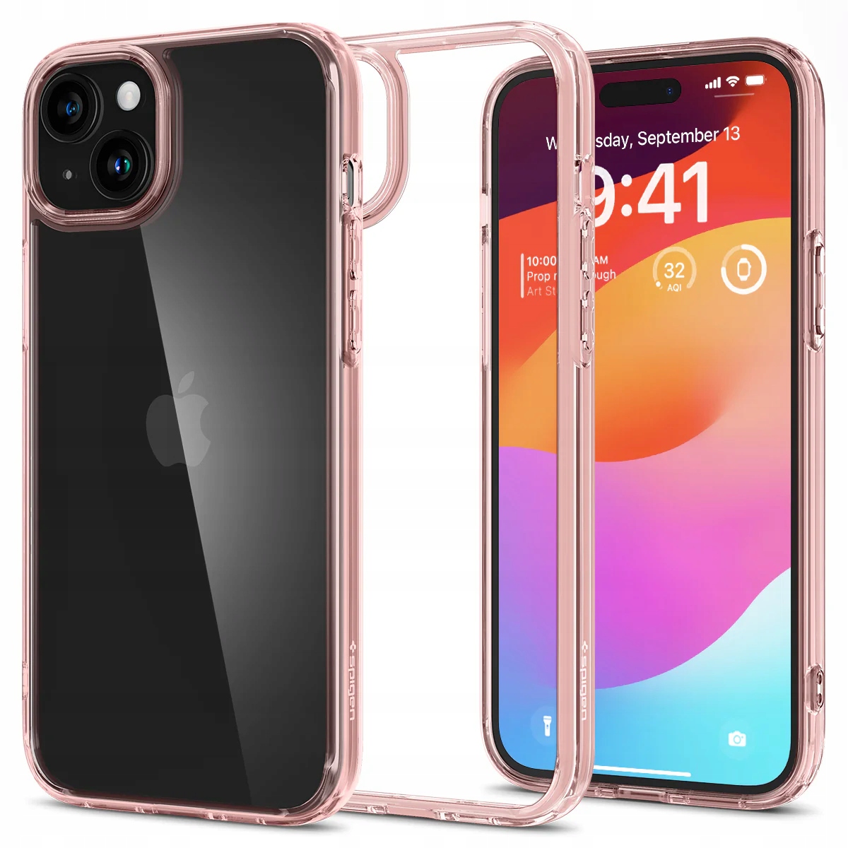 Spigen Ultra Hybrid, różowy kryształ iPhone 15
