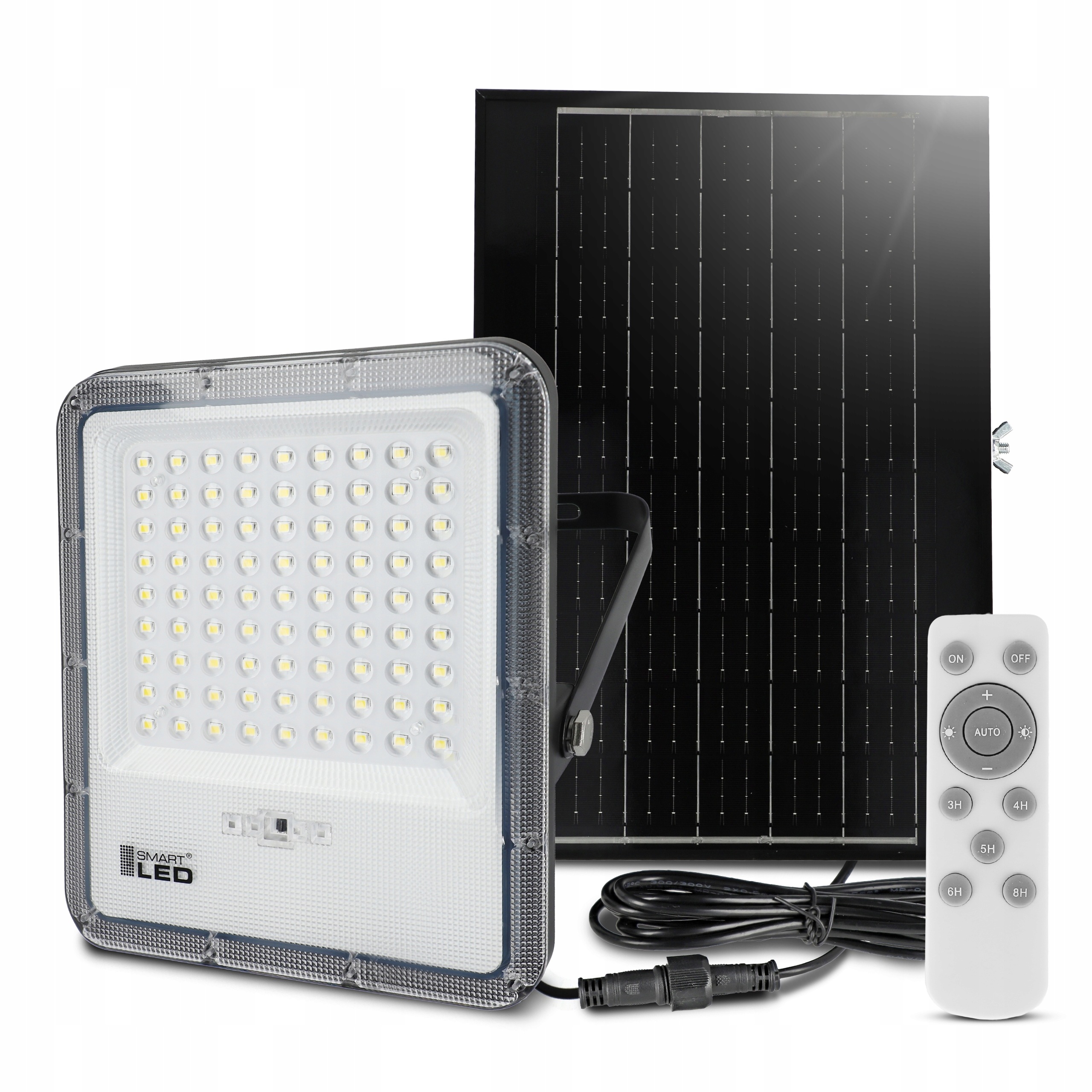 Led reflektor Halogen Solární 100W Snímač soumraku Dálkový Ovladač Venkovní