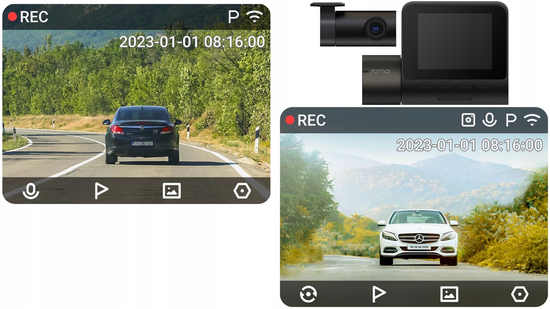 WIDEOREJSTRATOR JAZDY WIDEO REJSTRATOR KAMERA 70MAI A200 DASH TYŁ I PRZÓD Model WIDEOREJSTRATOR JAZDY WIDEO REJSTRATOR KAMERA