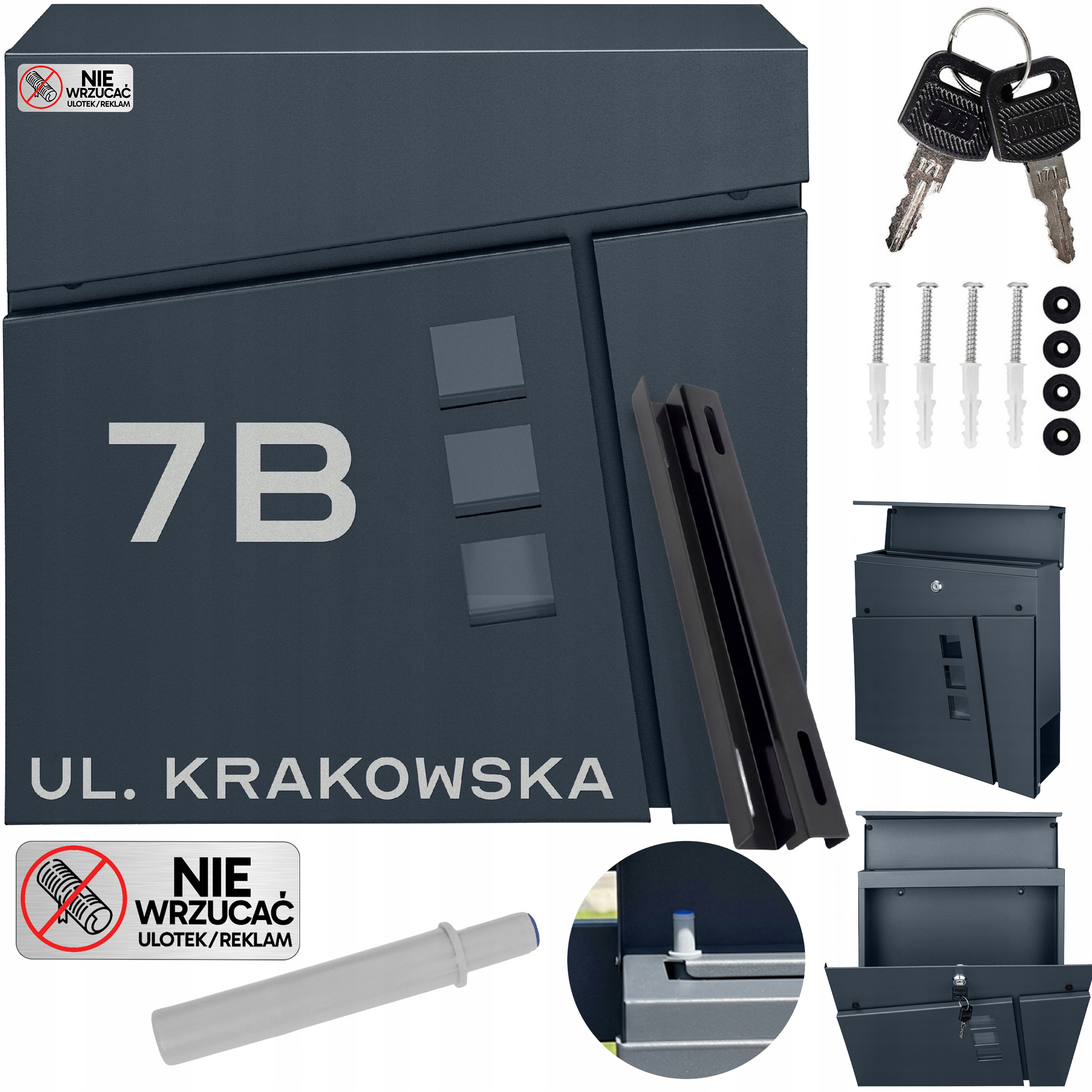 Poštovní Schránka Na Dopisy Adresní Číslo Domu Držák Tiché Zavírání S Adresou