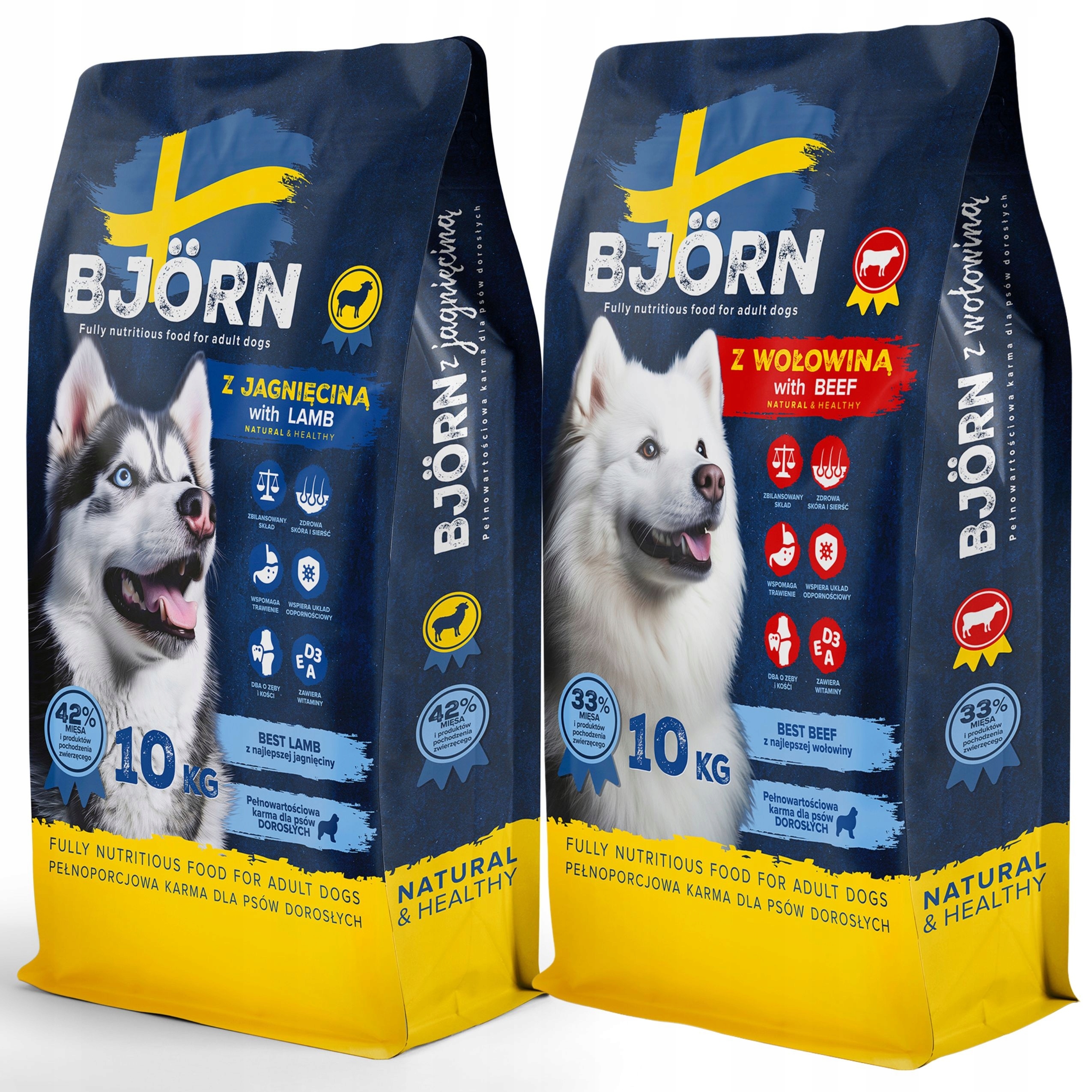 Sucha Karma Dla Psa Bjorn Jagnięcina Różne Smaki Białko MIX Smaków 20KG