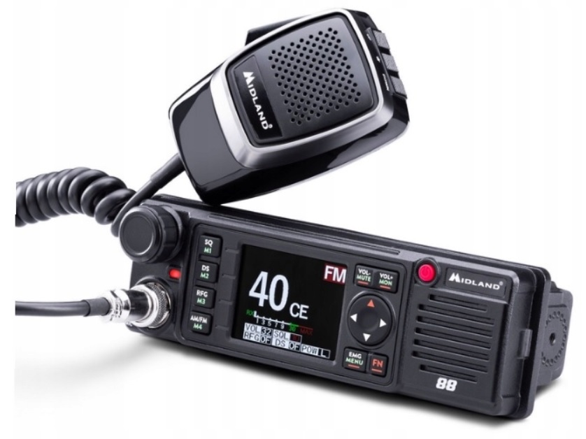 Современное радио CB MIDLAND M88 M-88 1DIN + штекер