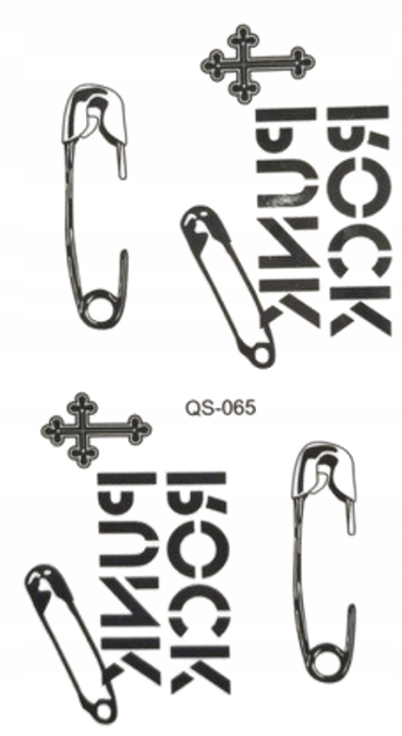 

Tatuaż Tymczasowy Rock and Roll Punk agrafka