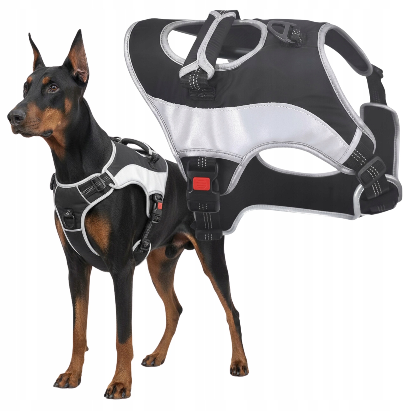 Levně Postroj pro psa nastavitelný, silný, reflexní, XL guard, beztlakový, prémiový
