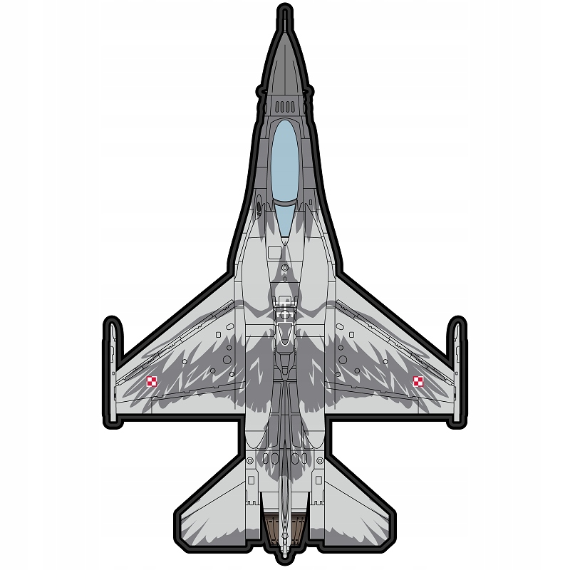 Naklejka F-16 Fighting Falcon Kruk 3 Eskadra Lotnictwa Taktycznego